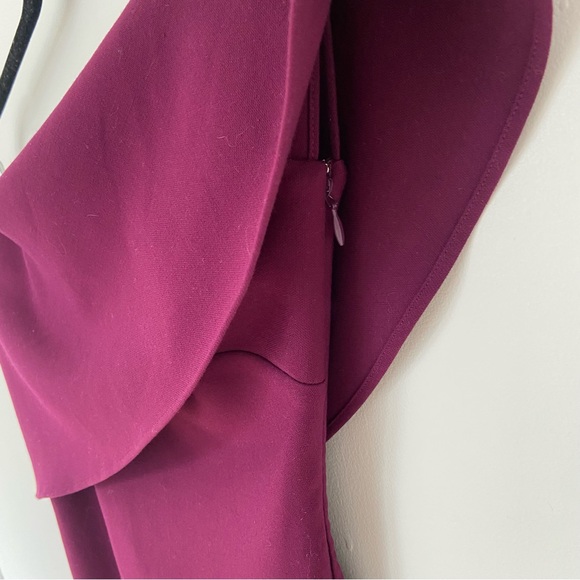 Likely Wilshire One Shoulder Ruffle Dress in Plum sz 4 - Picture 10 of 14